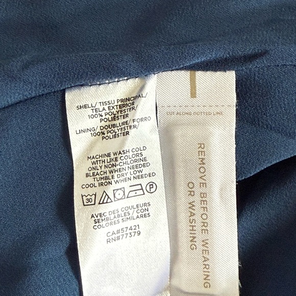 Loft New Blue Spotted Tiered Pocket Midi Dress sleeveless size 14 - Picture 10 of 13